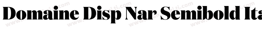 Domaine Disp Nar Semibold Italic字体转换